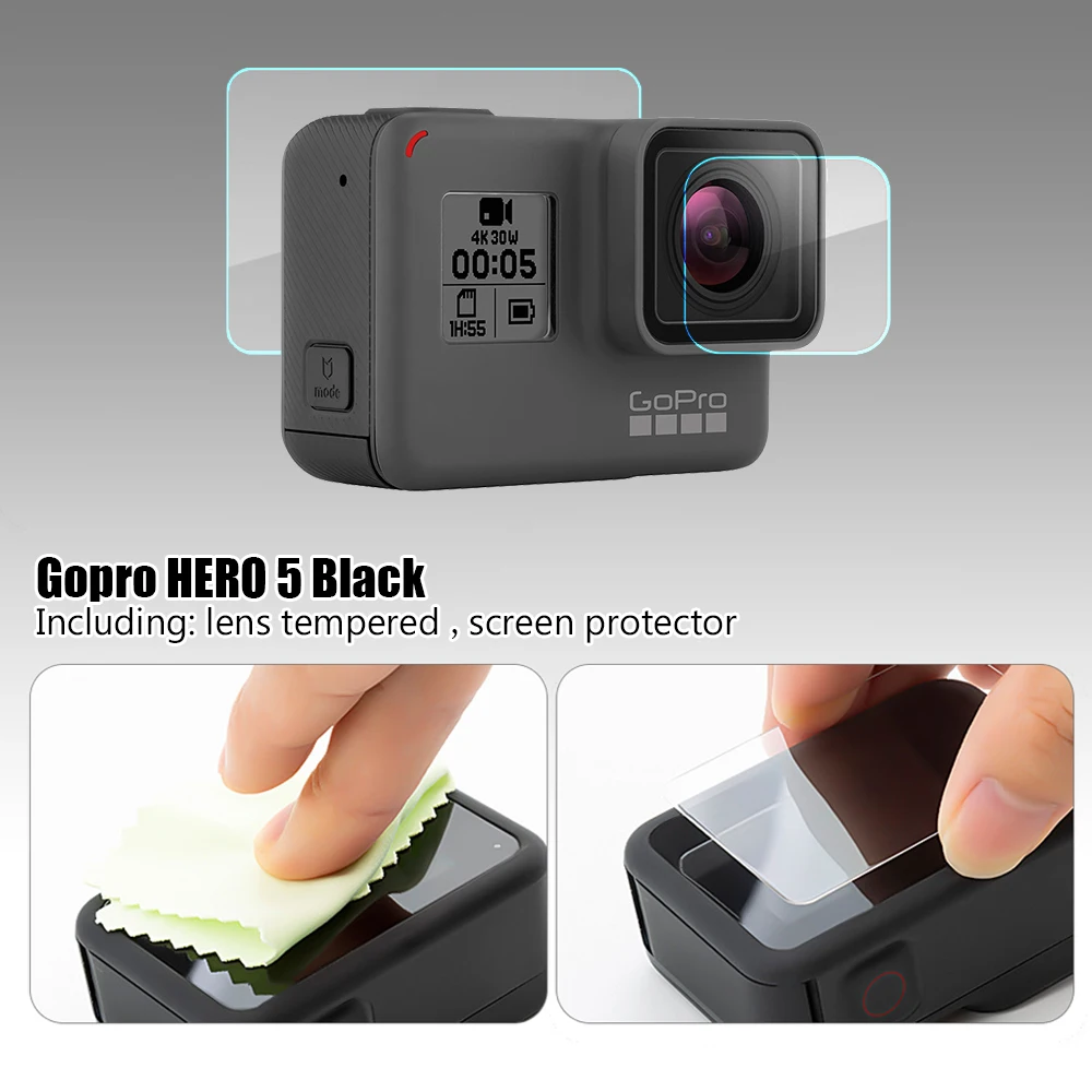 GoPro Hero 11 10 9 8 7 6 5 블랙 Go Pro Hero10 Hero9 카메라 렌즈 스크린 커버 액세서리용 강화유리 스크린 보호 필름