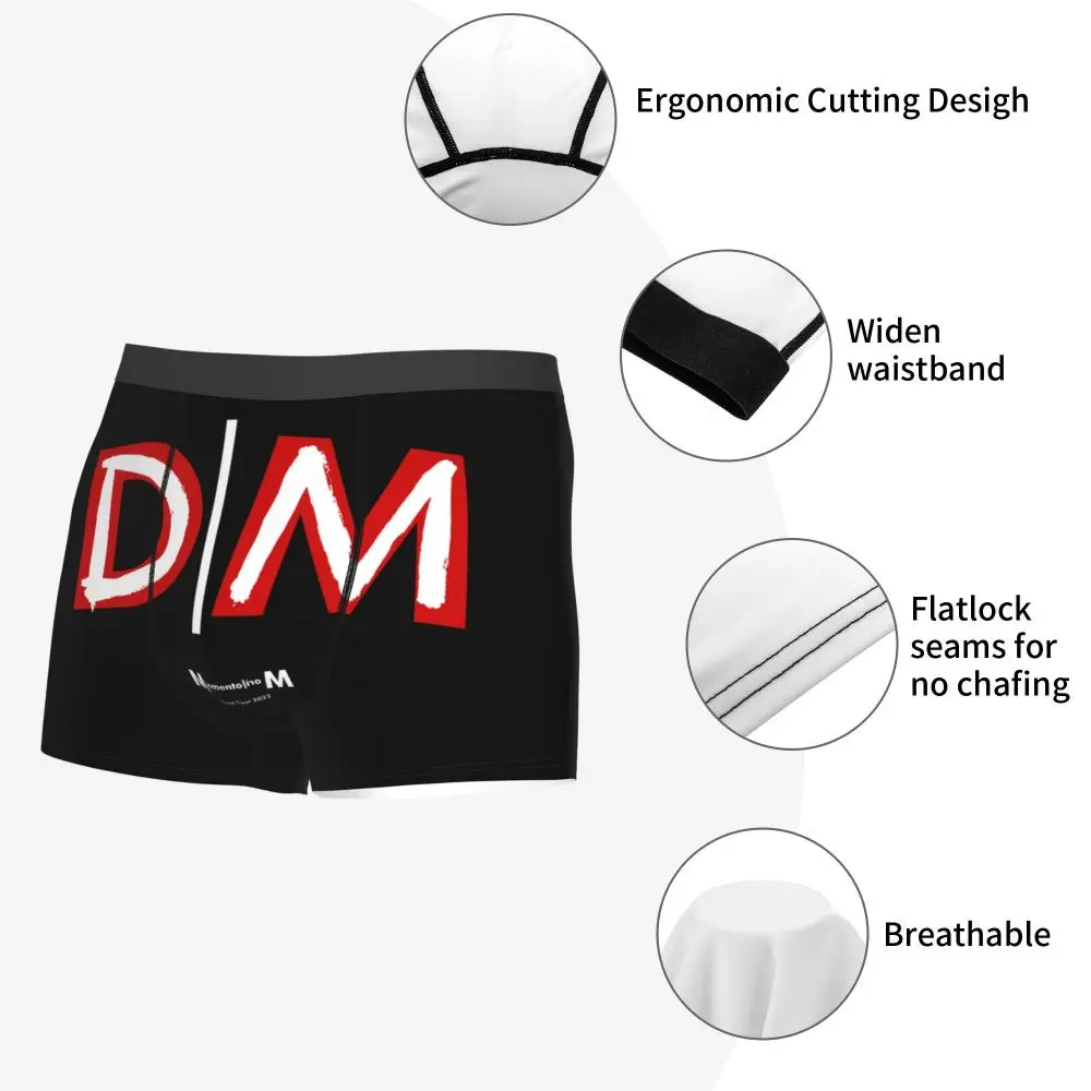 Custom Electronic Rock Depeche Cool Mode Boxers Shorts Men Briefs Underwear Cool Underpants