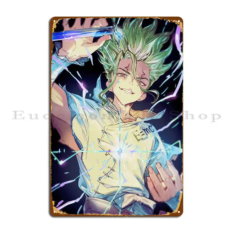 

Ishigami Senku Metal Sign Cinema Pub Create Wall Plaque Party Tin Sign Poster