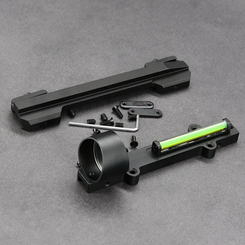 Red Dot Sight Rifle Scope Holographic Collimator Shooin Optics RIB Collimator Sight Solar Power Fiber Reflex With 20mm Extended Mount Base