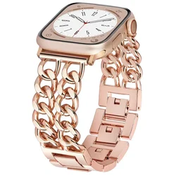 Elegant Stainless Steel Link Bracelet - 38 - 40 - 41 - S10 42mm (3 Rose Gold)