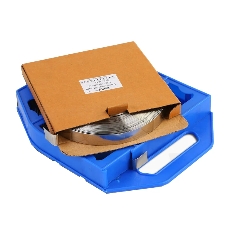

30/50 meters 304 stainless steel cable tie spool with rod hoop plate signal cable metal cable tie cable buckle electric box