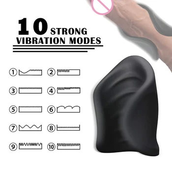 HESEKS 10 Modes Cock Ring Vibrator Male Lock Delay Ejaculation Massager Pocket Pussy Penis Rings Sex Toys For Men 2