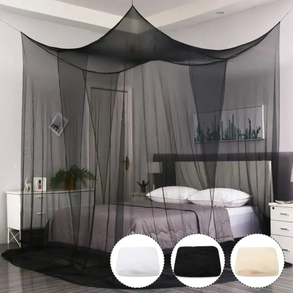 Square Mosquito Net Portable Four Corner Post Prevent Insect Outdoor ...