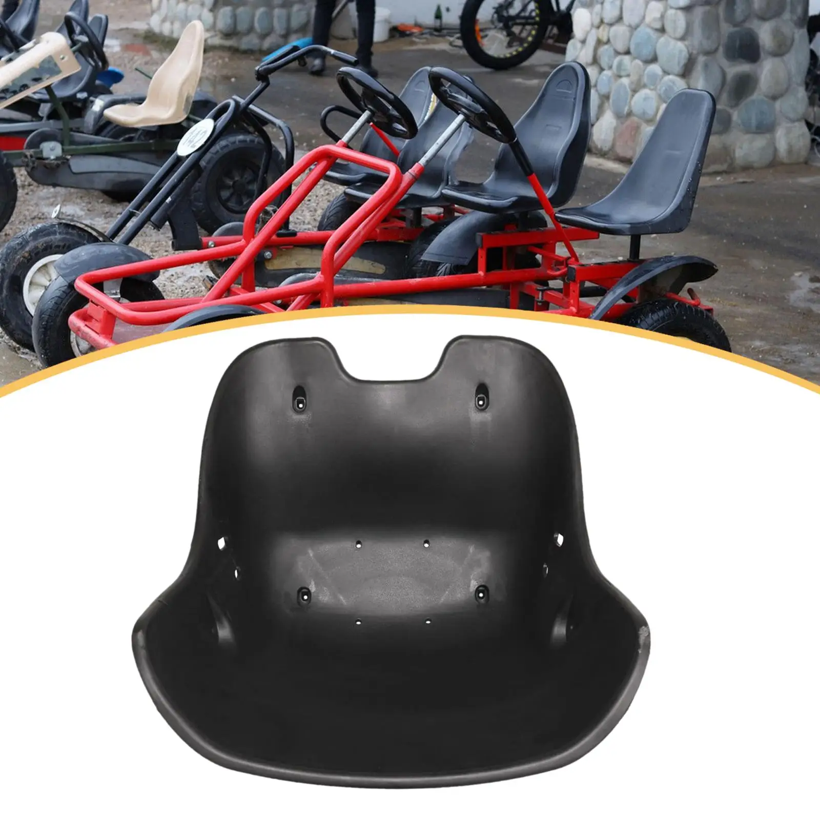Go Kart Seat Saddle Upgrade DIY Comfortable Vehicle Seating Go Kart Part Replacement for UTV Lawn Mower Four Wheel Motorcycle