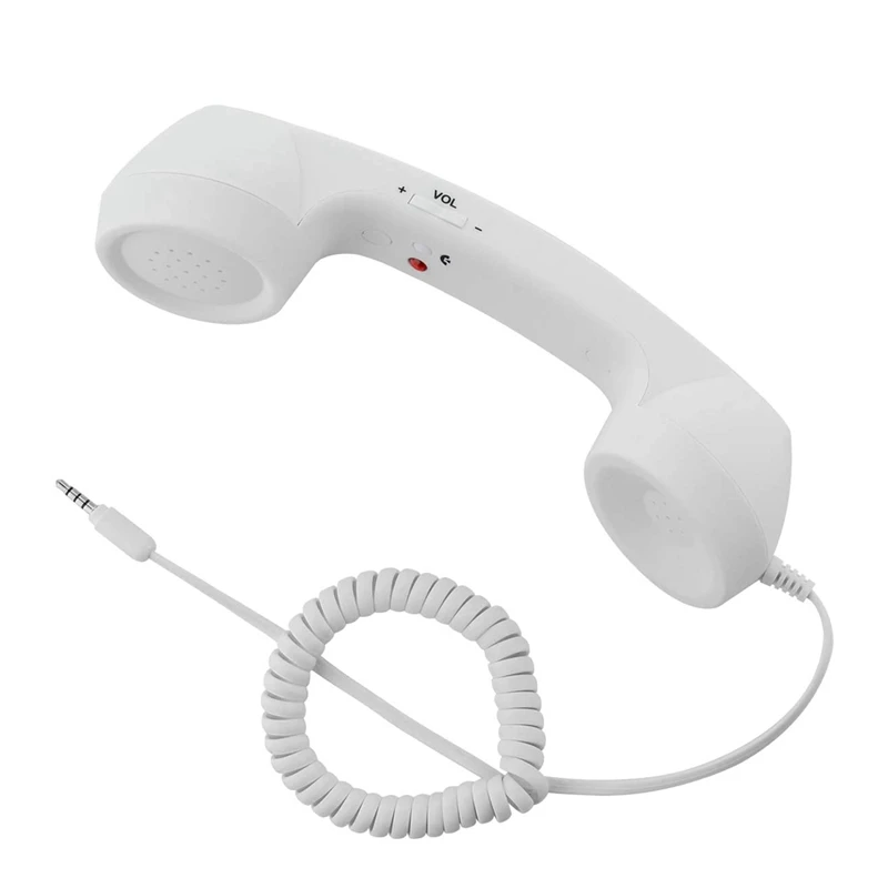 Retro Telephone Handset Receiver MIC For Cellphone, 3.5 Mm Socket