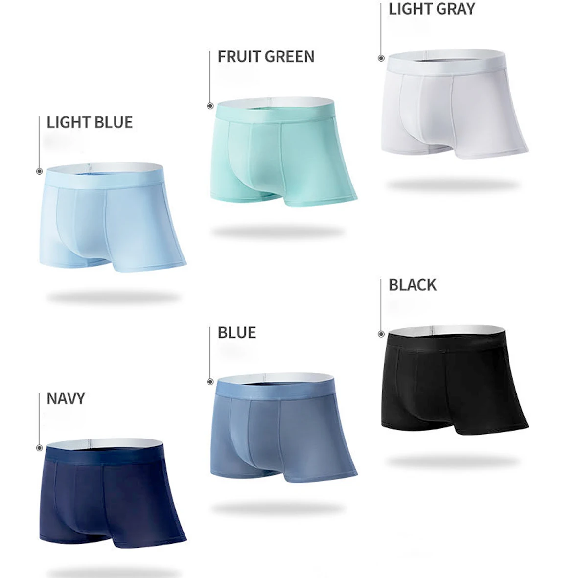 

Plus Size L-4XL Men Boxers Men's Underwear 3A Antibacterial Underpants Ice Silk Men Boxer Shorts Breathable Elastic Male Panties