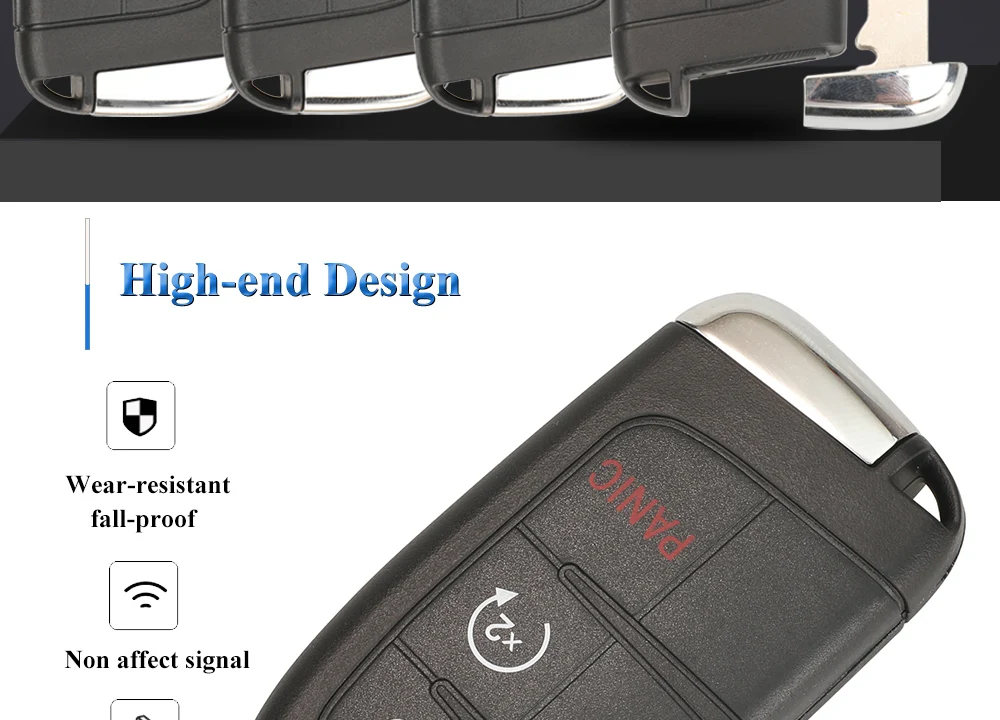 Keyforkess 10pcs SIP22 Remote Smart Key Shell per Fiat 500 500L 500X Toro 2016 2017 2018 2019 portachiavi per auto 3/4/5 sostituzione BTN - S9a327bae47204152bcfe1d374236b995L