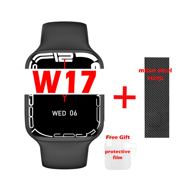 W17 Smartwatch 1.9inch Full Display Smart Watch Series 7 45MM Bluetooth Call Heart Rate Tracker Sleep Tracker PK W27 W37