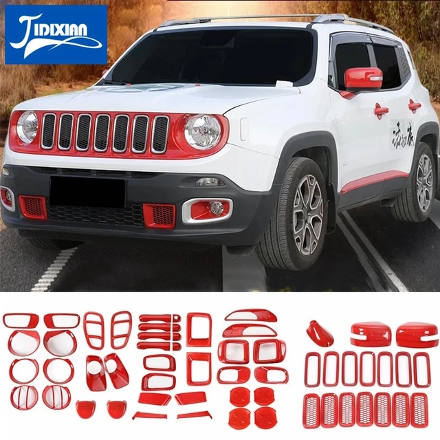 Jidixian rot Auto Außen dekoration Abdeckung für Jeep Renegade 2015 2016  2017 2018 2019 2020 2021 2022 2023 bis Zubehör - AliExpress