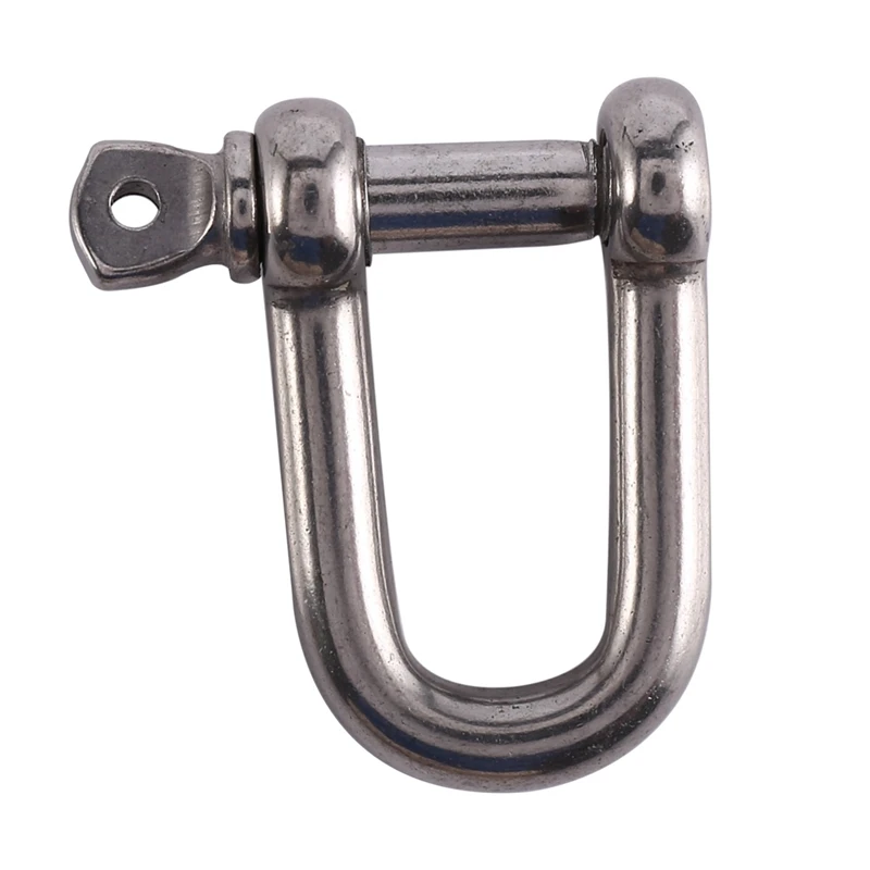 

5Pcs M6x38mm Straight D-Shackle, Short, Stainless Steel AISI 316