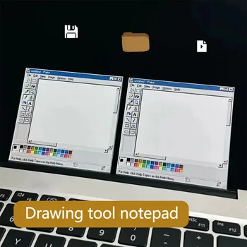 50 fogli 7.5*7.5 cm tavolo da disegno per computer vintage blocco note carta quadrata stile retrò per illustrazione e design regalo creativo