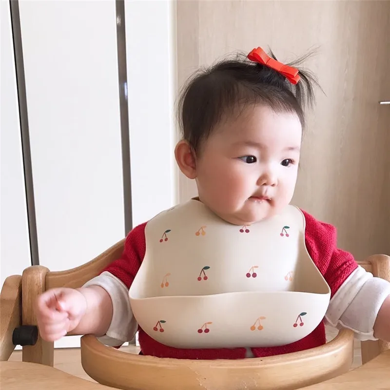 실리콘 턱받이 식사 방오 방수 턱받이 음식 가방