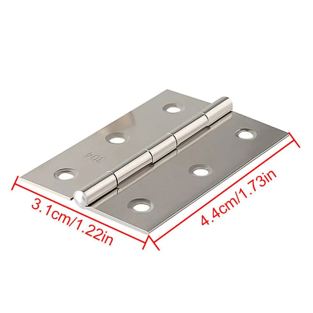 Stainless Steel Door Hinges Cabinet Doors Windows Wooden Box Flat Hinge Home Furniture Hardware Accessories 10pcs stainless steel door hinges furniture hinge wooden box hinge cabinet door hinges cabinet hinges