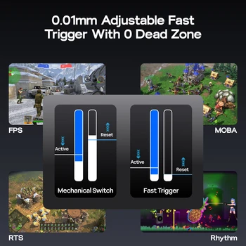 EPOMAKER HE68 Lite 65% Layout Tray-Mounted Wired Hall Effect NKRO Magnetic Keyboard DKS SOCD 8kHZ Polling Adjustable Actuation 5