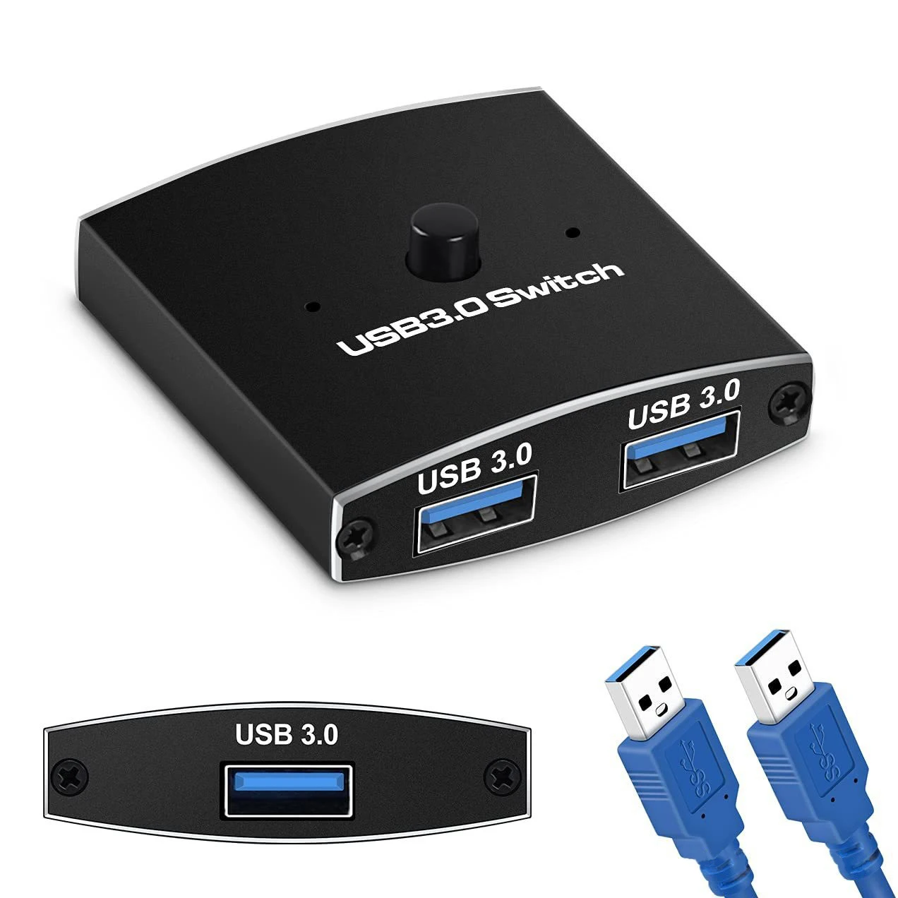 Selettore Interruttore Usb 3.0 Switch Kvm 5Gbps 2 In 1 Out Interruttore Usb Usb 3.0 Sharer Bidirezionale Per La Condivisione Del Mouse Della Tastiera 