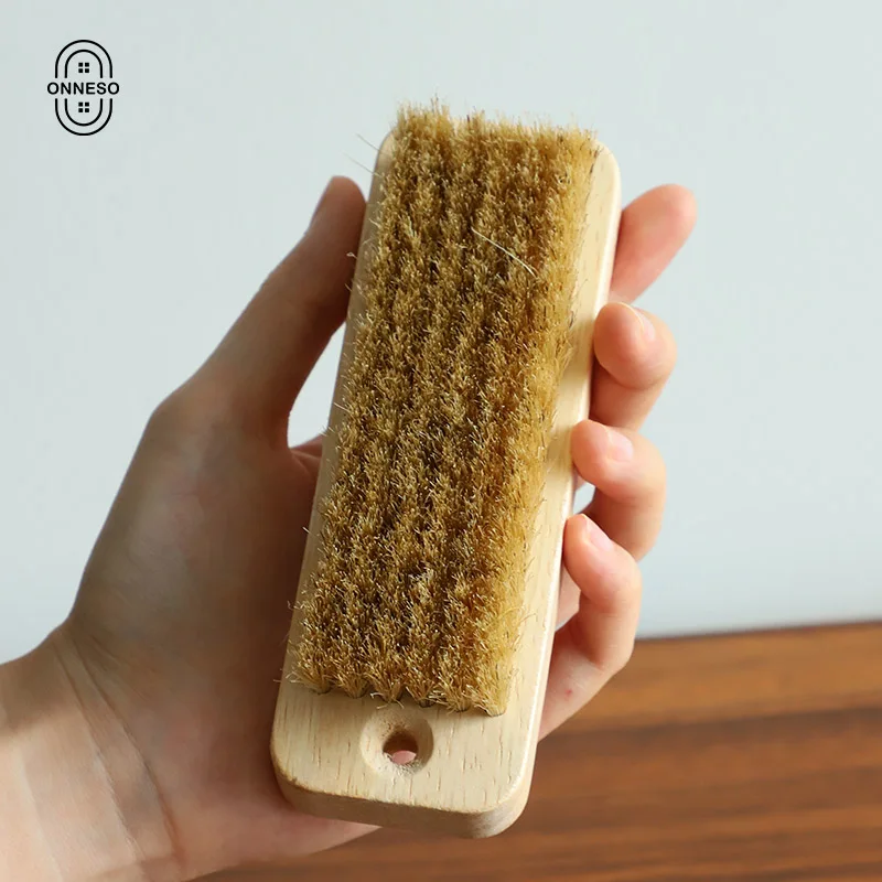 Laundry brush Pig hair and Rubber wood Soft bristle Multifunctional cleaning tools laundry cleaning brush long handled laundry brush