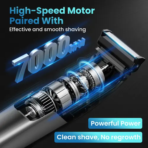 MAXGROOM 3In1 Body Hair Tirmmer for Men Dual-sided Blade IPX6 Waterproof Beard Razor Pubic Groin Trimmer Wet/Dry Electric Shaver - Image 4