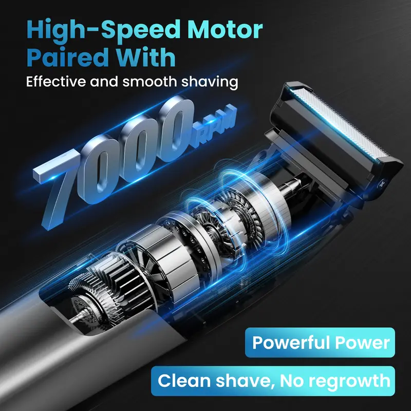 MAXGROOM 3In1 Body Hair Tirmmer for Men Dual-sided Blade IPX6 Waterproof Beard Razor Pubic Groin Trimmer Wet/Dry Electric Shaver - Image 4