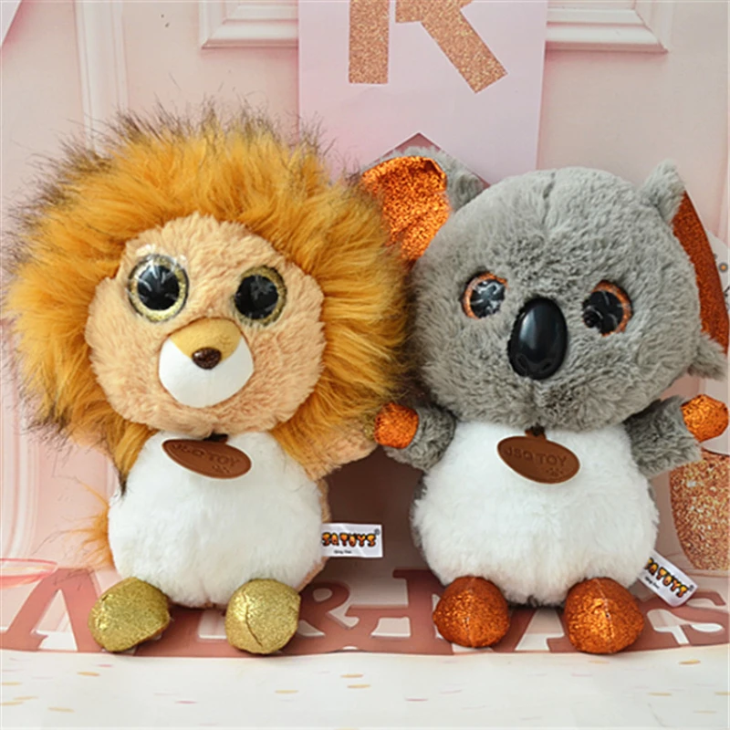 

25CM Koala Stuffed Plush Animals Toy Soft Dolls Jungle Big Eye Tiger Lion Elephant Monkey Children Kawaii Kids Toy Birthday Gift