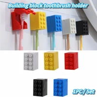 1pc/set Wall Mounted No-Punch Block Toothbrush Organizer Toothbrush Block Holder Toothbrush Holder Bathroom Accessories 1