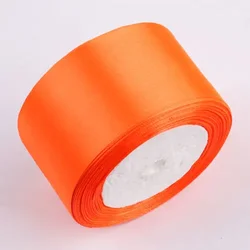 Versatile 25 - Yard Satin Ribbon - 36 Vibrant Colors for Crafts and Gift Wrapping (Orange)