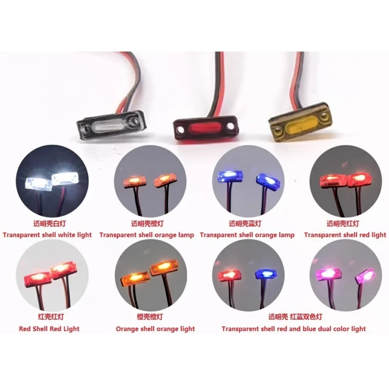 Tamiya Outline Marker Lamp Side Light Spotlight for Tamiya 1/14 RC Truck Scania 770s 56371 Actros Volvo Tractor Trailer Parts 4