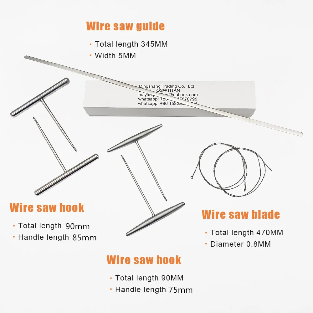 Orthopedic Wire Saw Handles and Steel Bone Hook Wire Saw Blades Wire Saw Guides Orthopedic Surgical Instruments