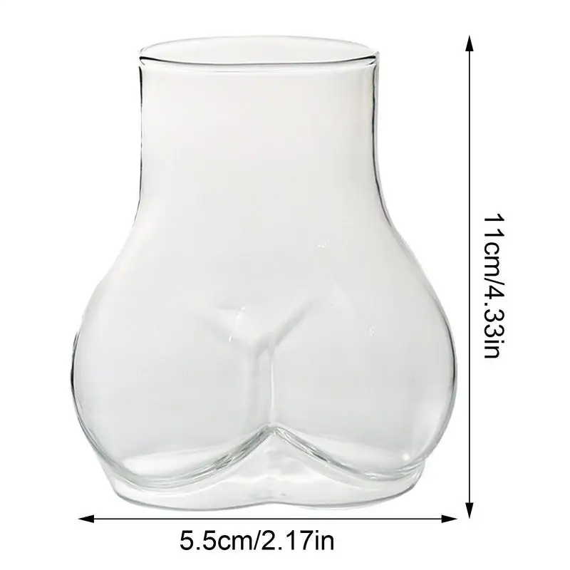 Butt Shaped Mug 450ml Transparent Borosilicate Glass Coffee Mug Portable Glass Cup for Water Milk Coffee Cocoa Funny Drinking 6