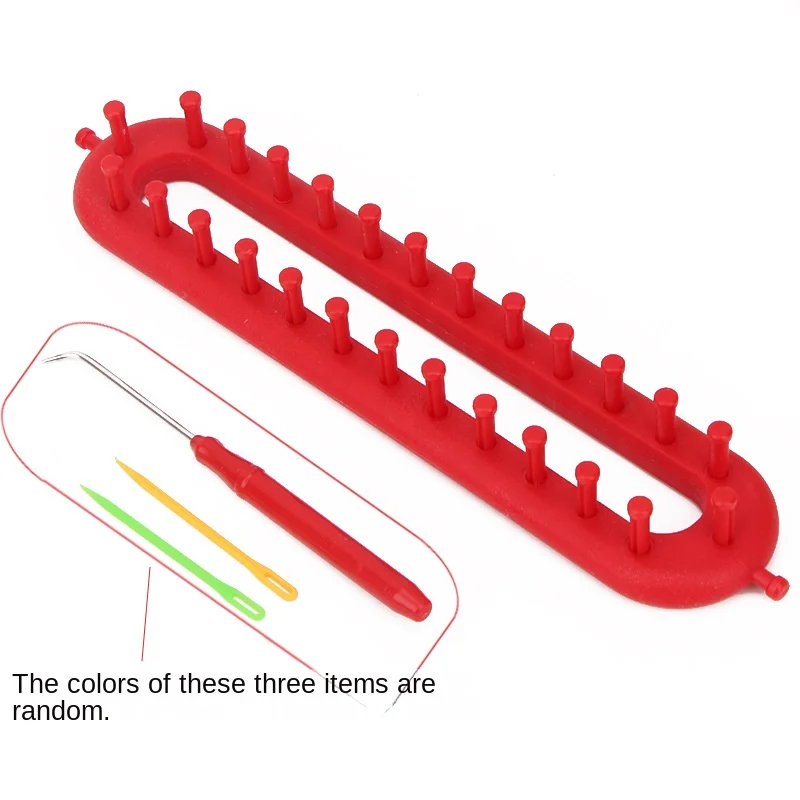 Knitting Supplies Knitting Material Weaving Tools Knitting Craft Supplies Knitting Loom Weaving Loom Knitting Kit, Plastic Pompom, Sock Hat Scarf, Scarves Maker, Long Handle, DIY Weaving Tool, Random Color