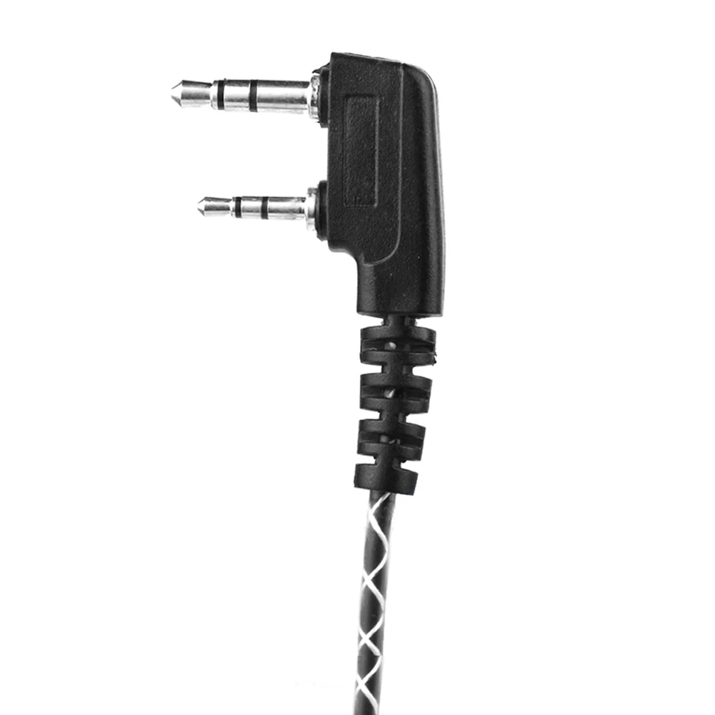 HB-70 2 Pins K-Type PTT Earpiece Headset Microphone 1.2m Walkie-Talkie Earphones For BAOFENG For Kenwood KPG/ TH/ TK For PUXING