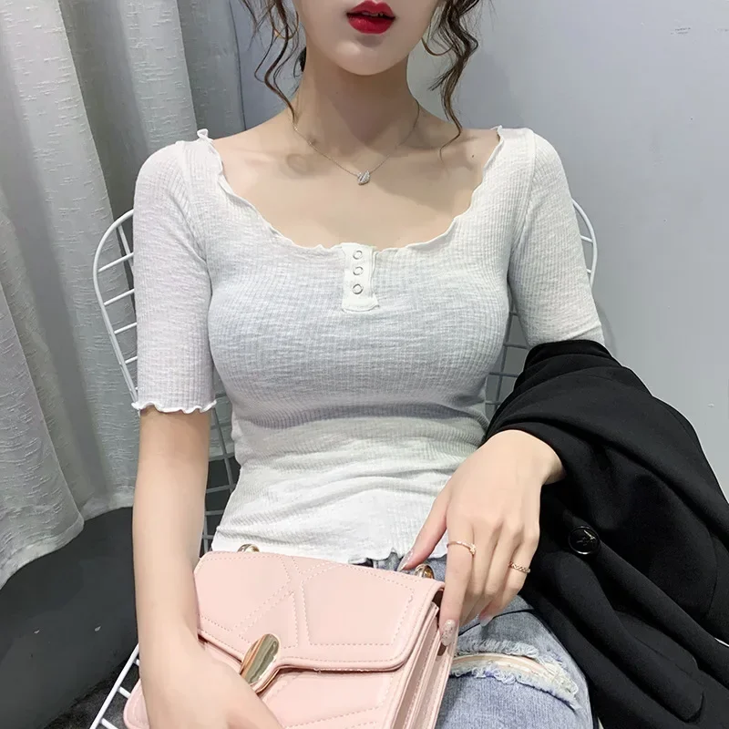 

2021 new round neck short sleeve T-shirt gray22