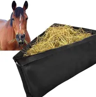 New Horses Corner Feeder Deep Corner Hay Bag Large Capacity Hay Feed Bags with Mesh Bottom Snaps for Horse Trailer Stall 1