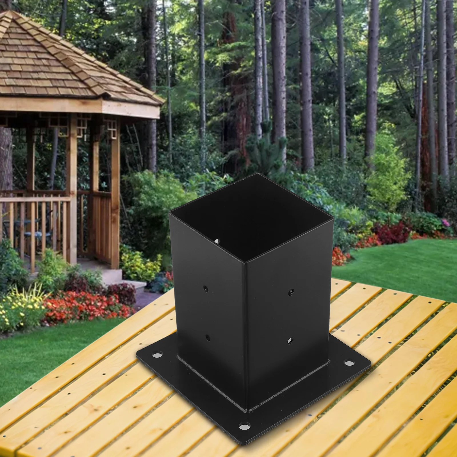1pcs 10*10*15cm Pergola Bracket Vertical Angle Corner Woodworks DIY Post For Gazebos Column Anchor Post Base Bracket