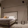 Minimalist Swing Arm Wall Lamp LED  adjustable long pole lamp for reading Living Room Bedroom Luminaria Art Decor dining light 4