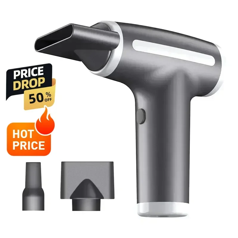 Multifunctional  4 in 1 Wireless Hair Dryer Electric Air Duster Blower Travel Portable USB Rechargeable Negative Ions Blow Dryer 2