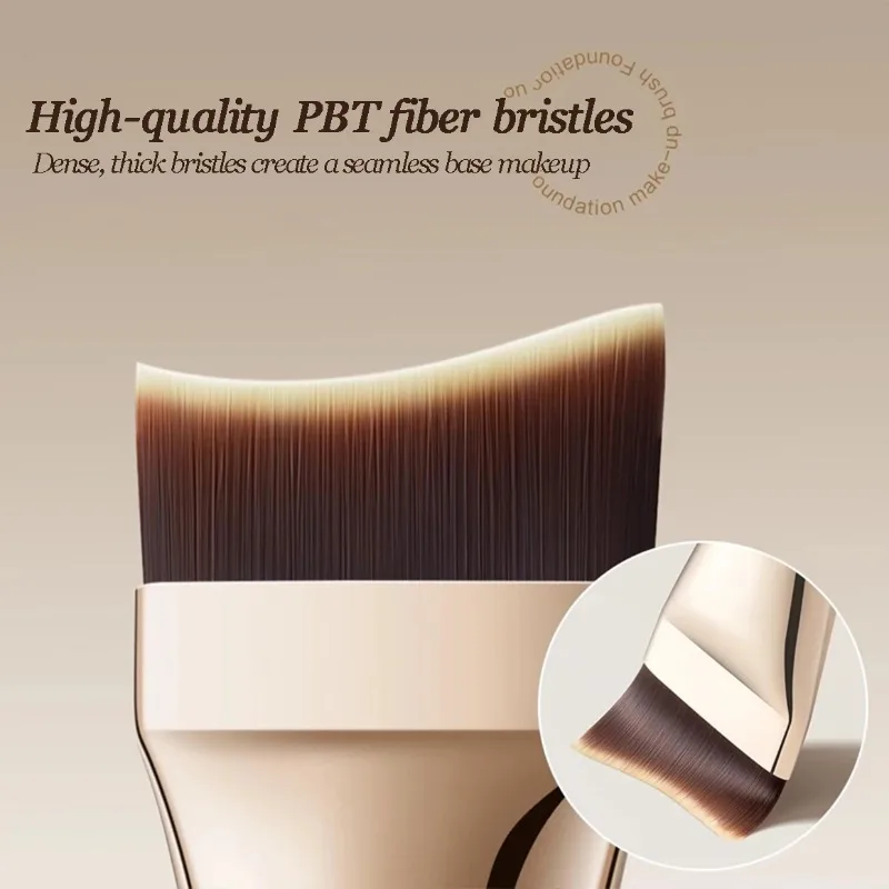 1/2Pcs Ultra-thin One-line Foundation Brush Crescent-shaped Brush Paint-free and Traceless Soft Bristle Professional Beauty Tool 6