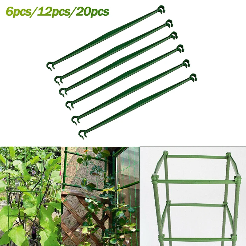

6/12/20pcs Plastic Expandable Trellis Connectors Plant Cages Rods Garden Plant Support Stakes DIY Garden Bracket Accessories