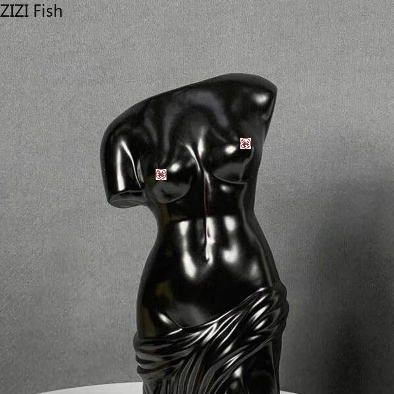 Ceramic Vase Venus Statue Abstract Art Body Flower Arrangement Goddess Sculpture Terrarium Pots Home Decoration Accessories 4