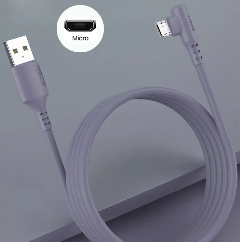 5A Liquid 90 Degree Micro USB Type C Cable Fast Charging USB Charger Cable for Samsung Xiaomi Quick Charge Silicone Wire hdmi to phone Cables