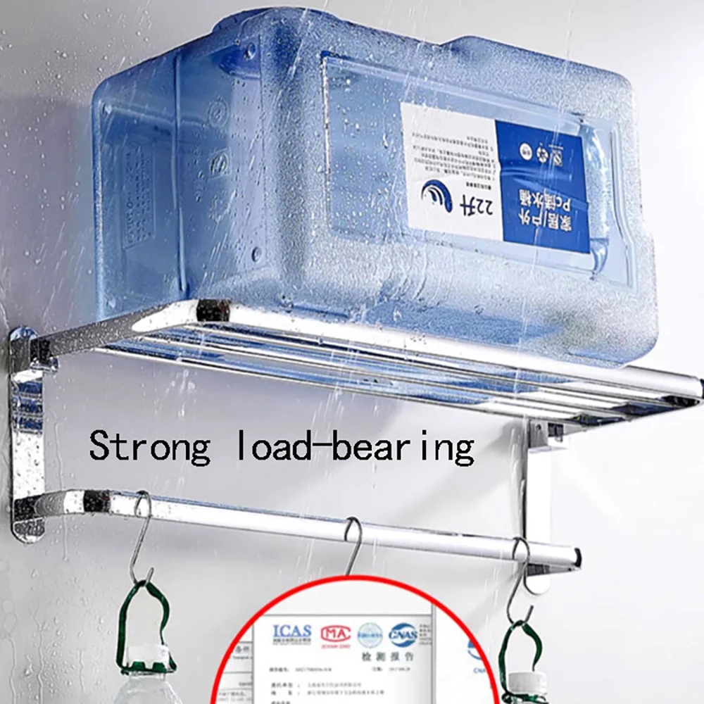 Towel Rack Towel Holder Storage Rack Stainless Steel Bathroom Wall Mount