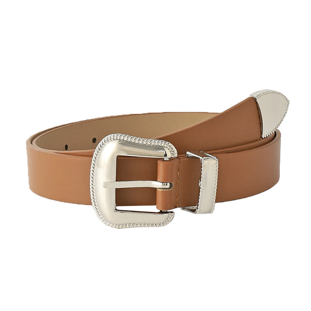 

Casual All Match Waist Straps Pu Leather Waistband Silver Buckle Wide Belts Lady Girls Dress Jean Pants Belts Trousers Belt