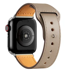 Elegant Leather Watch Band - Premium Wrist Bracelet Strap - 41mm - 40mm - 38mm (Apricot 15)