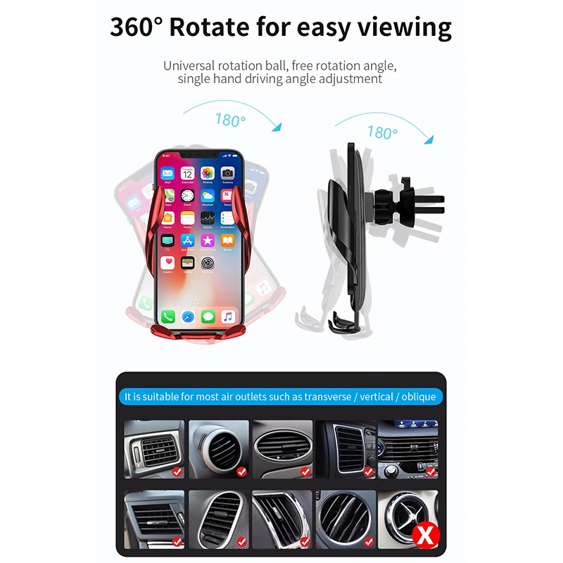 Aisiml Gravity Car Phone Holder Stand for Mobile Phone in Car Luxury Auto  Locked Mirror Holder for iPhone Xiaomi telefon tutucu