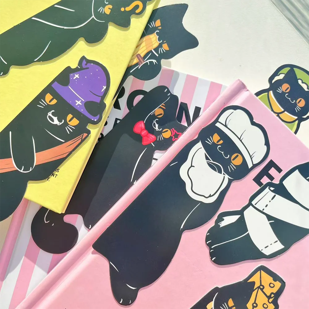Animal Bookmark Bookmarks Stationery Supplies Paper Bookmark 30pcs black cat bookmarks