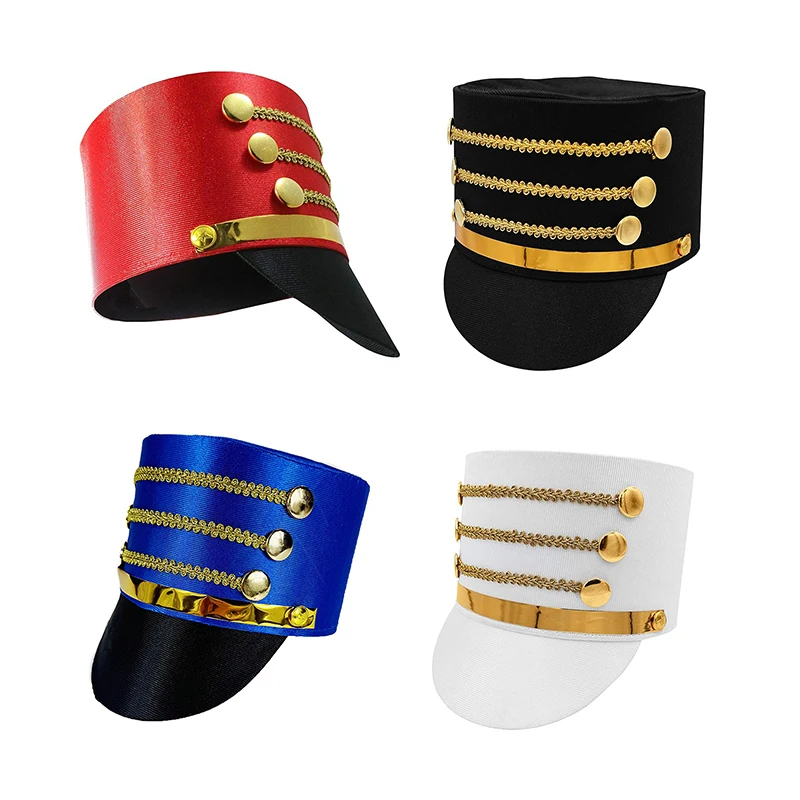 Men Women Majorette Master Soldier Band Hat Cape Costume for Halloween Masquerade Cosplay Show Photography,cosplay hat