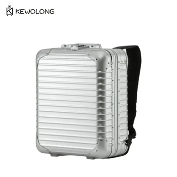Aluminum Alloy Backpack Suitcase, Lightweight Multi-functional Travel Backpack Laptop Bag, Durable Carry-on Luggage for Business 1