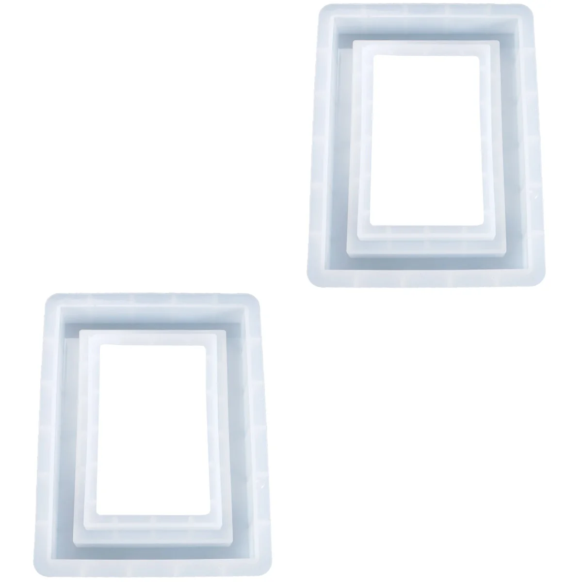 

2pcs Silicone DIY Personalized Photo Frame Mold Photo Frame Making Supplies