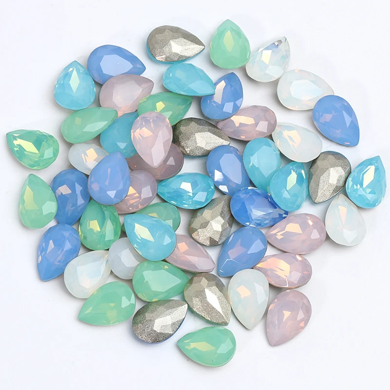 

10Pcs Pointback Glass Opal Crystal Stone Decorations For Bag Clothes Diy Craft Rhinestones for Jewelry Making Strass