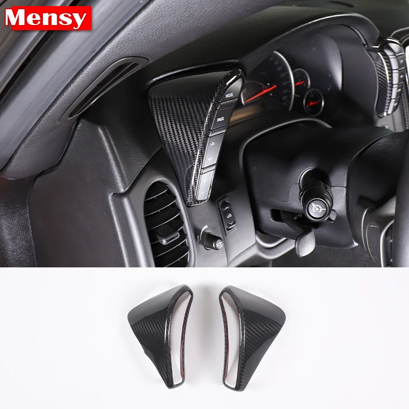 

Real carbon fiber For Chevrolet Corvette C6 2005-2013 Car Dashboard Adjustment Button Trim Frame Sticker Car Accessories